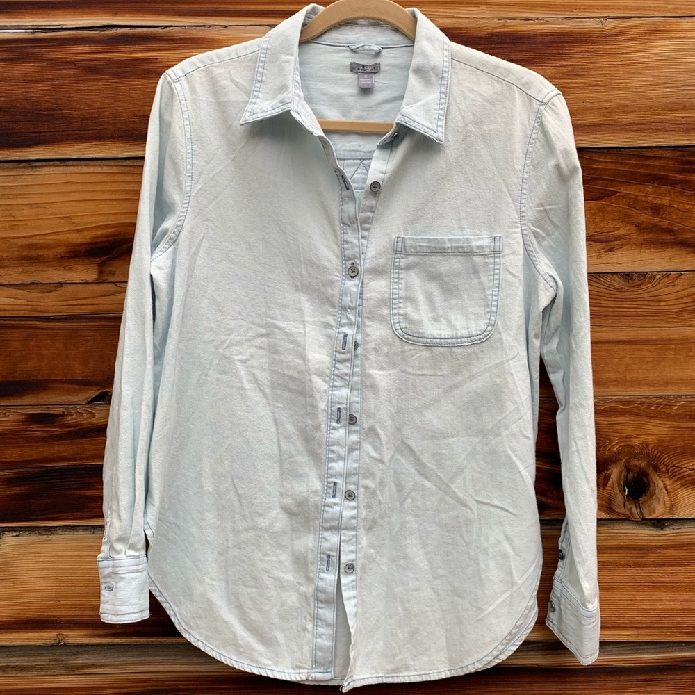 Aerie Light Chambray Button-down Top